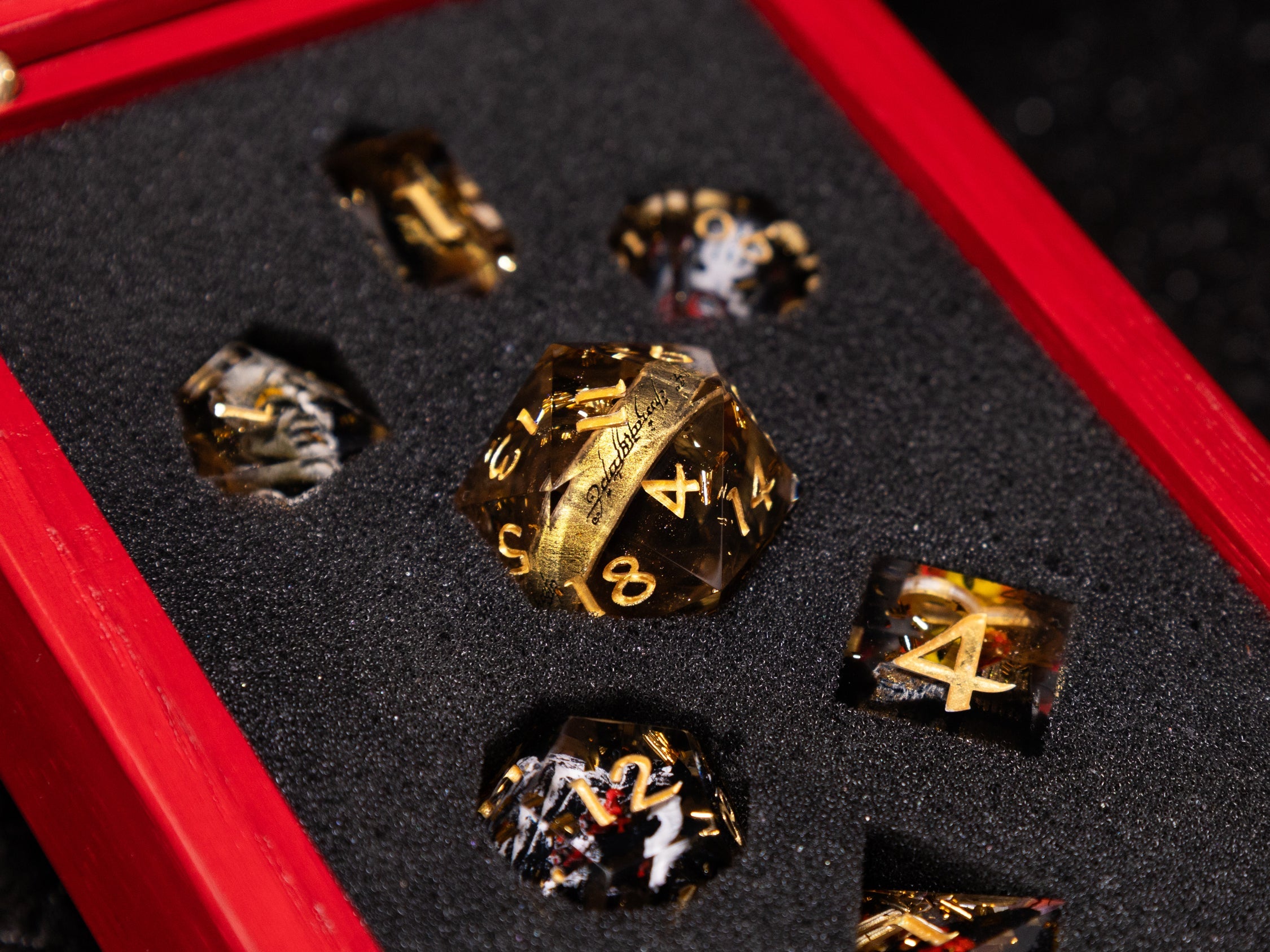 Dice Set "One Ring" Gold